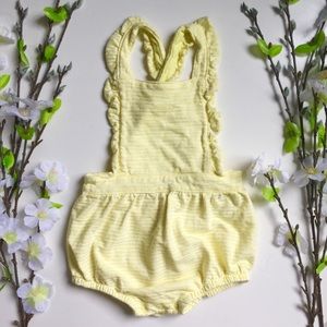 Adorable Yellow Criss Cross Strap Romper ☀️